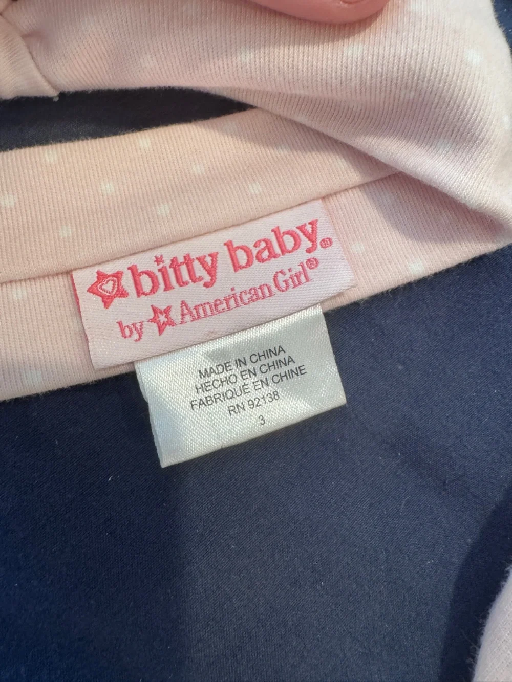 American Girl Bitty Baby Matching Set Ballerina Outfit Pink Tutu Leotard Size 3